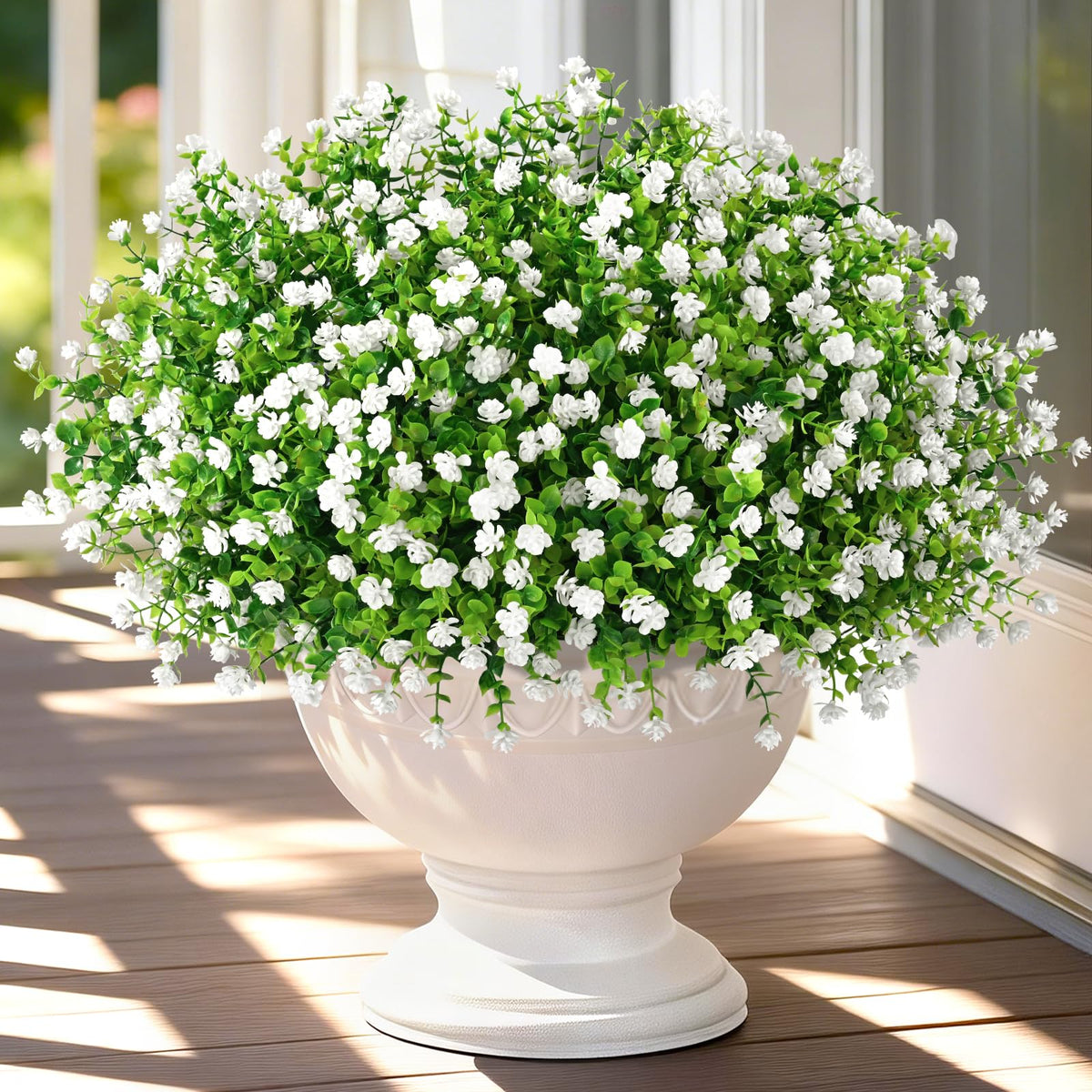 Yastouay white outdoor bundles deliver lasting color for patios.