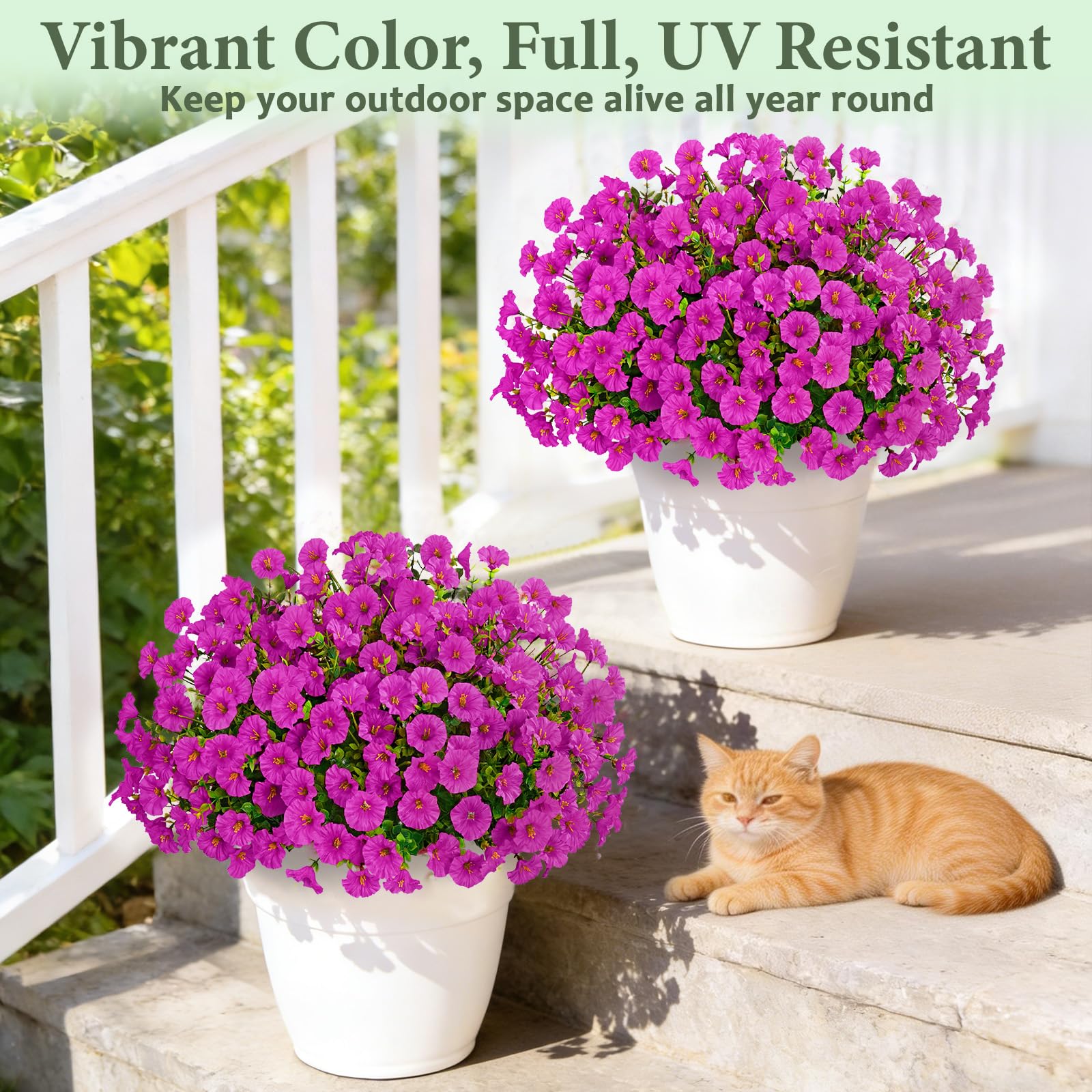 Yastouay white artificial flowers create bright accents for any space.