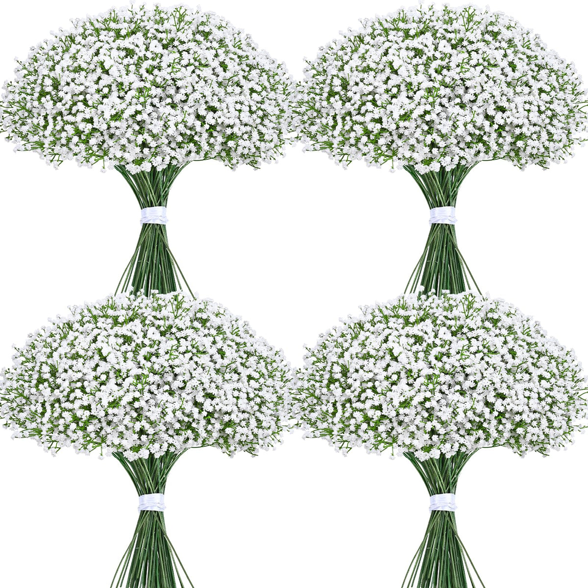 Yastouay Baby's Breath 30 stems white real-touch close-up for bouquets