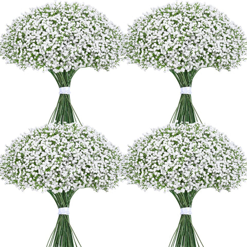Yastouay Baby's Breath 30 stems white real-touch close-up for bouquets