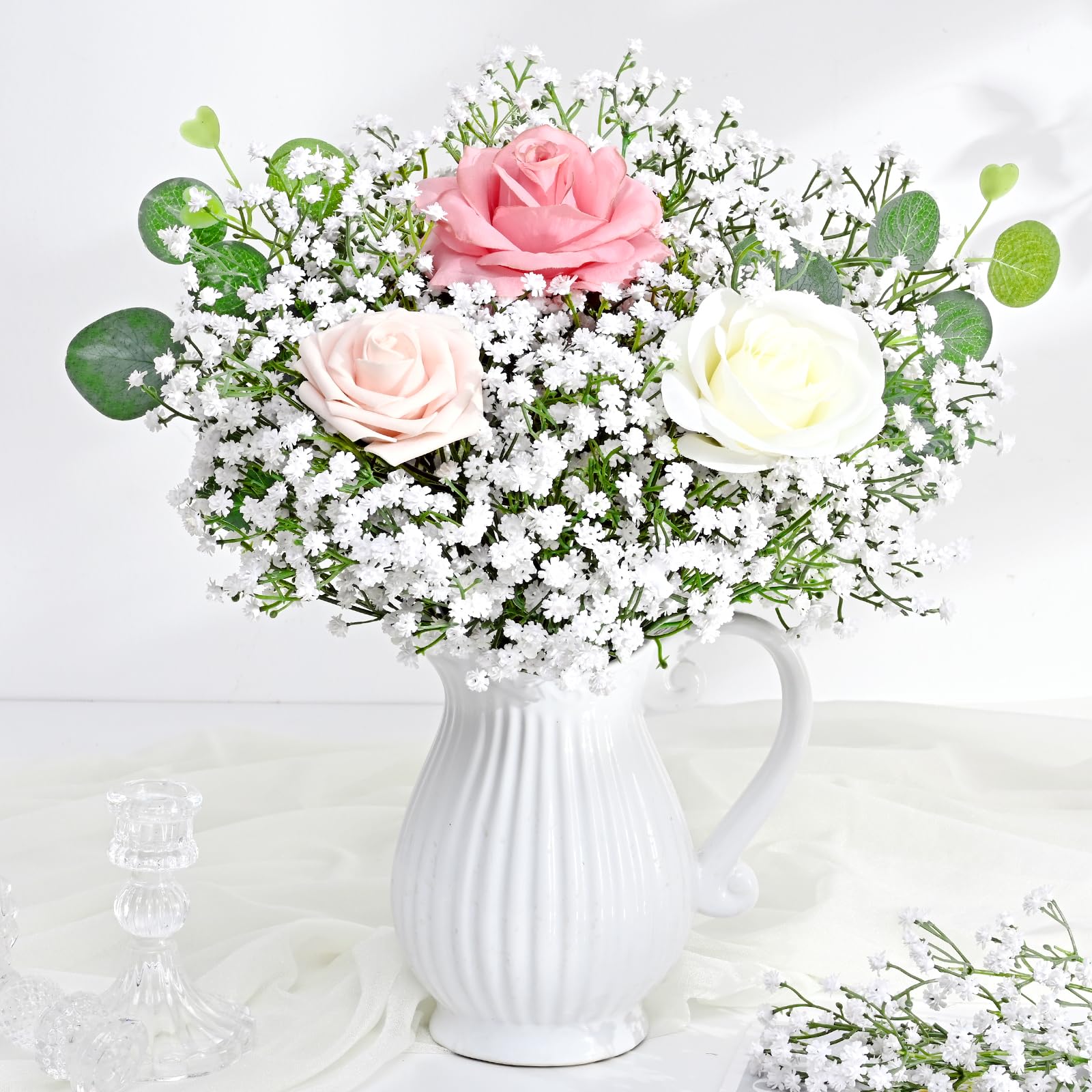 Yastouay Baby's Breath wedding arrangement ideas and inspiration