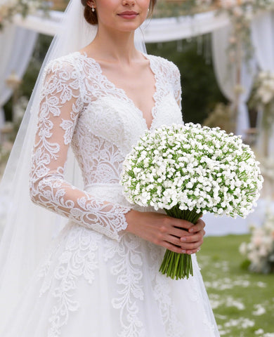 Yastouay Babys Breath boutonniere-friendly blossoms for weddings