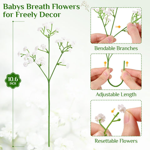 Yastouay Babys Breath floral crown-ready tiny blooms