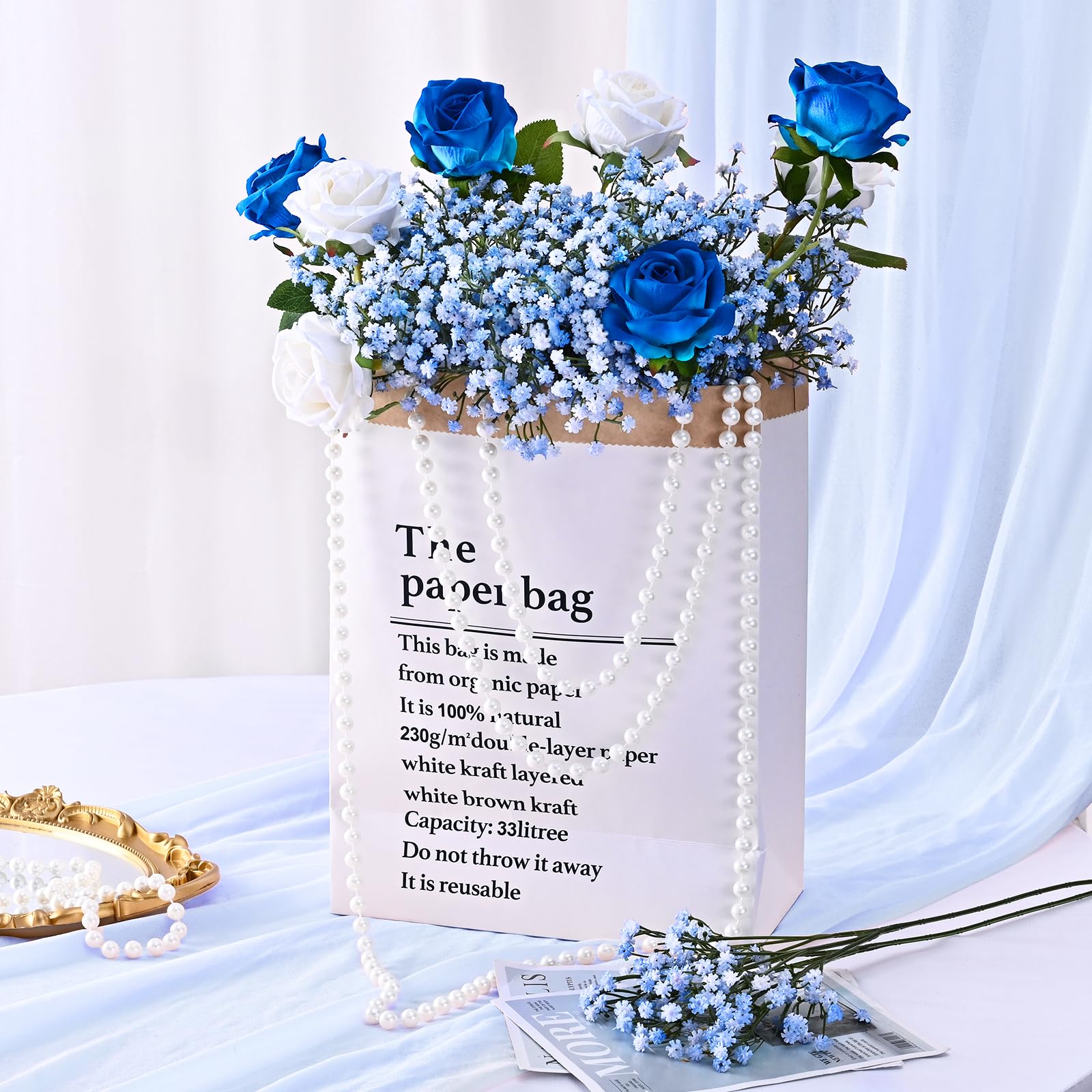 Full bloom look of Yastouay Babys Breath blue flowers for lush displays.