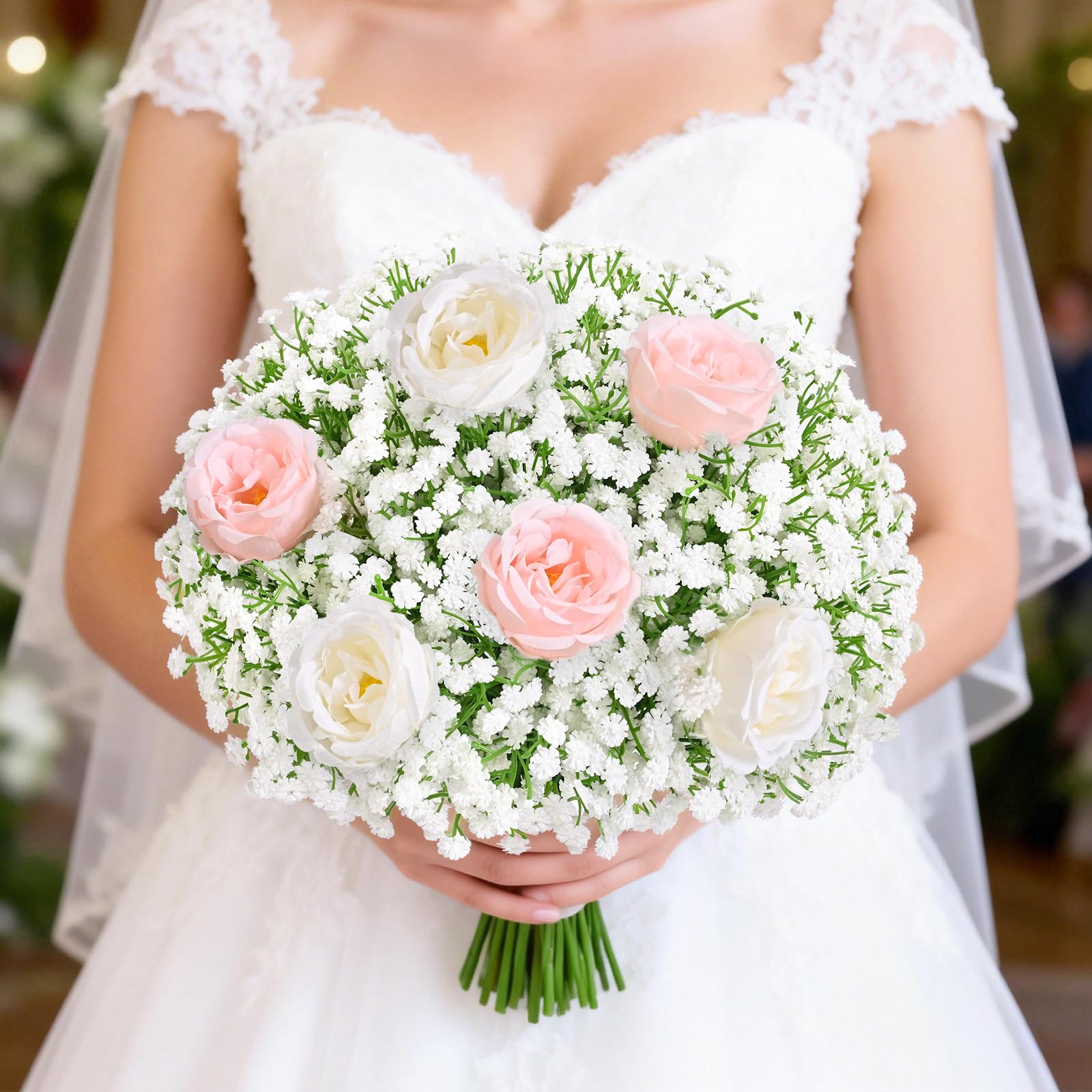 Yastouay Babys Breath wedding decor for centerpieces and accents