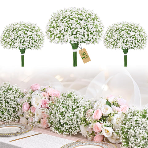 Yastouay Babys Breath white flowers for elegant wedding decor