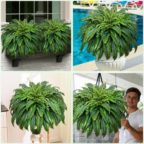 Yastouay flexible fronds with internal wires maintain lifelike shape