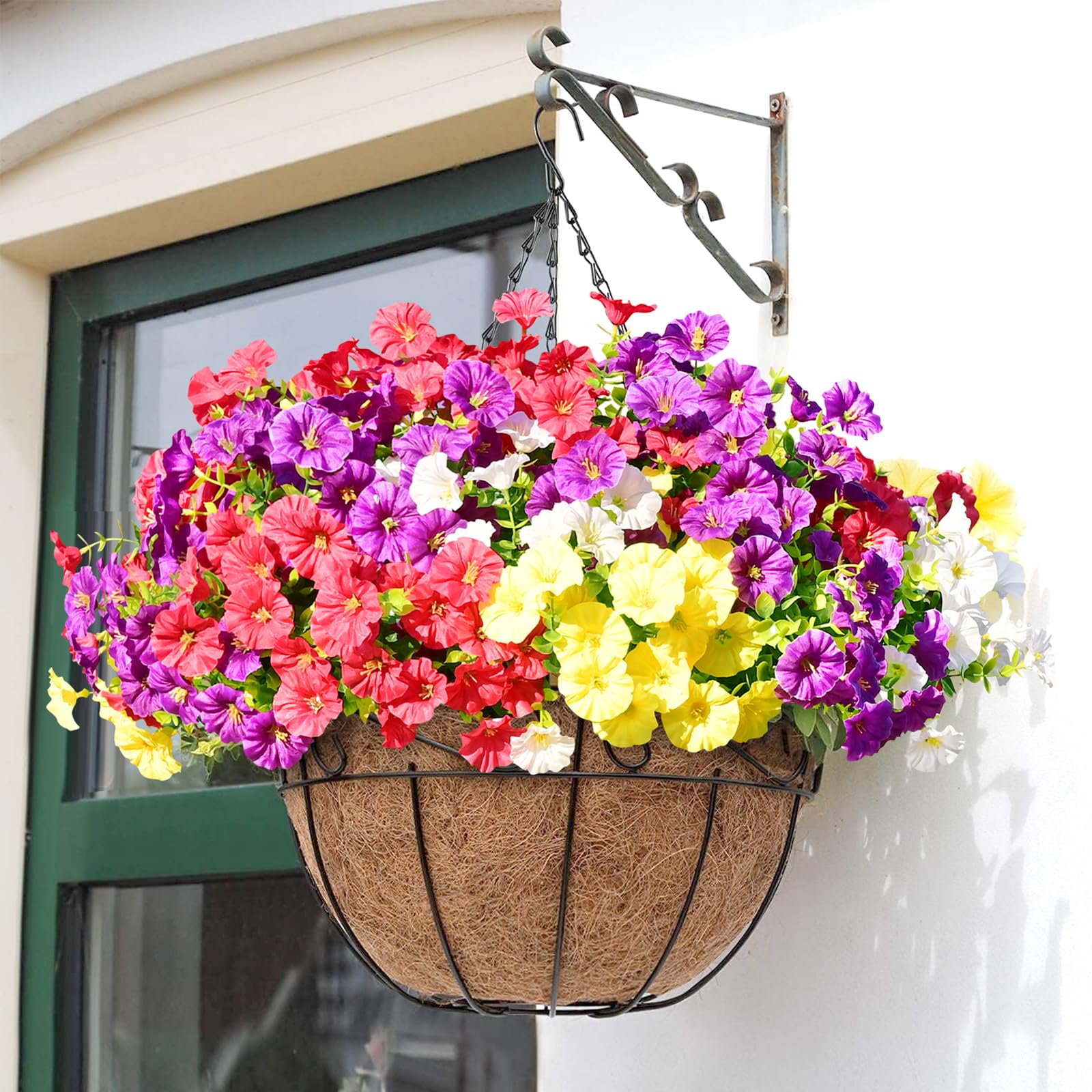 Yastouay hanging-basket flowers for porch display