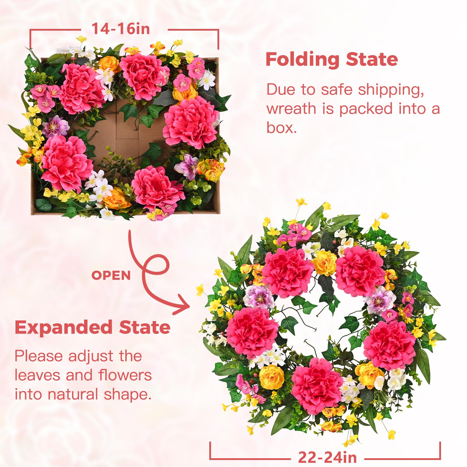 Yastouay wreath suitable for indoor and outdoor display