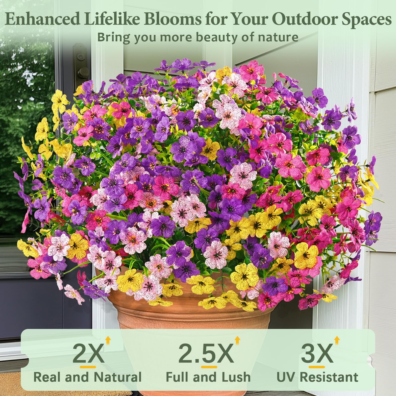 Yastouay no-fade artificial blooms stay vivid year-round