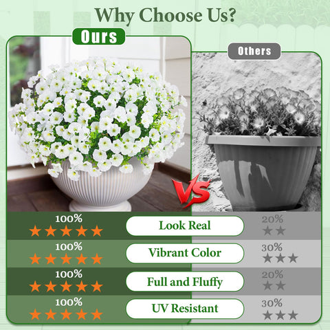 Yastouay 26-stem pack arrangement enhances courtyard color and easy seasonal decorating.