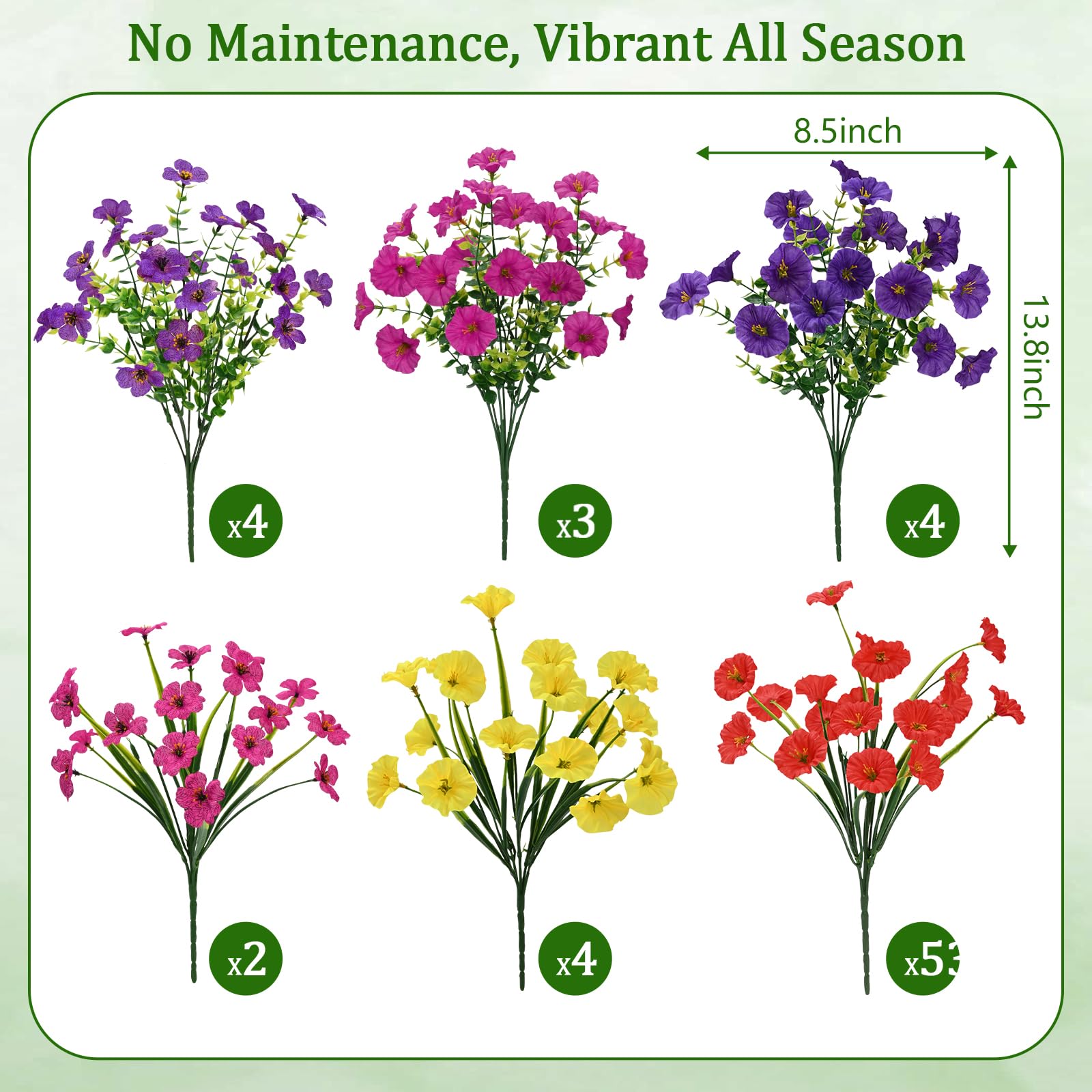 Yastouay multi-variety bouquet showcasing six lifelike blooms