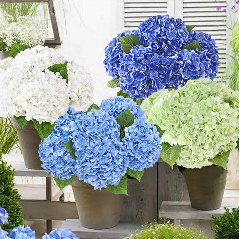 Yastouay Real Touch Hydrangea detachable heads enable flexible DIY decor.