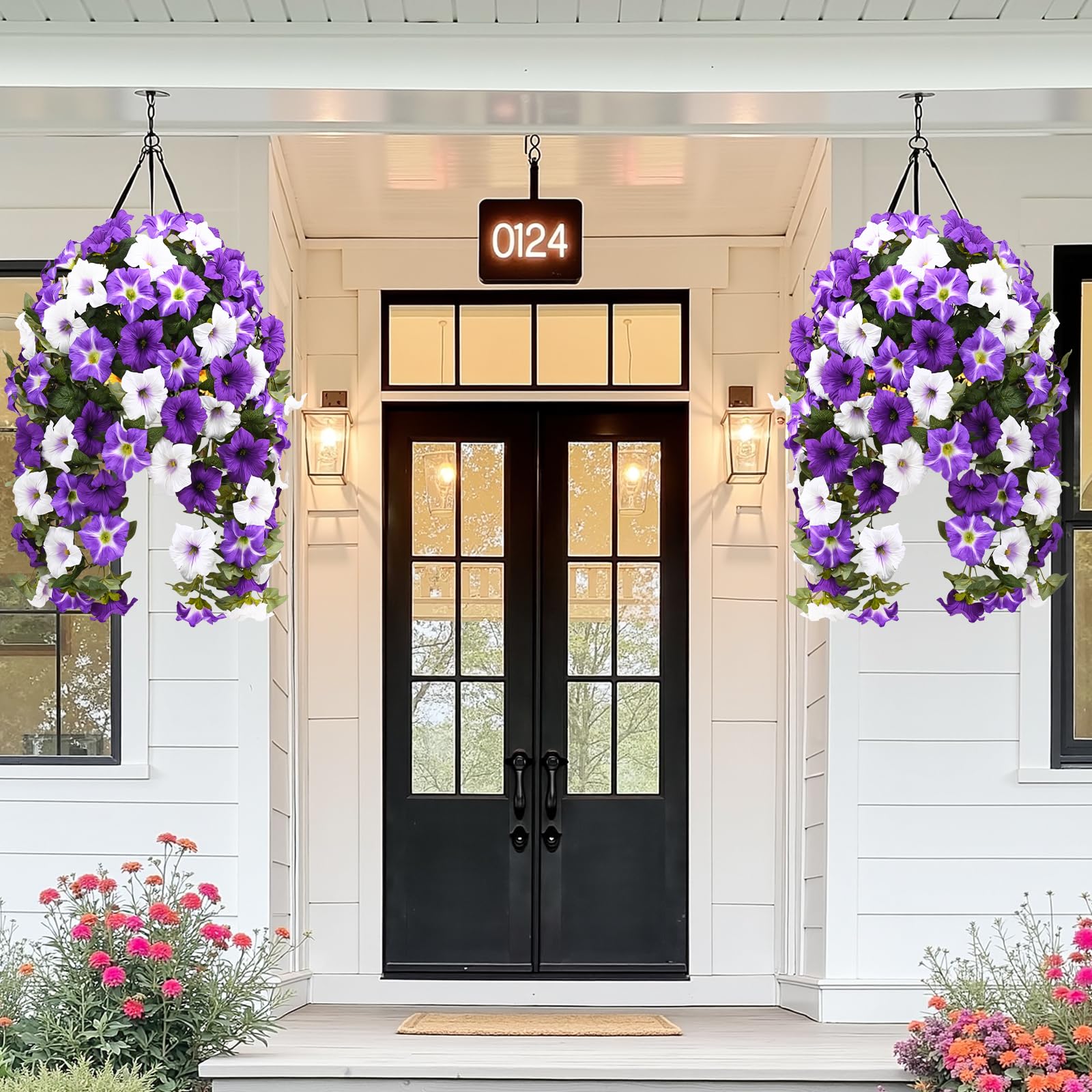 Yastouay silk flowers outdoor durability for porch or balcony.