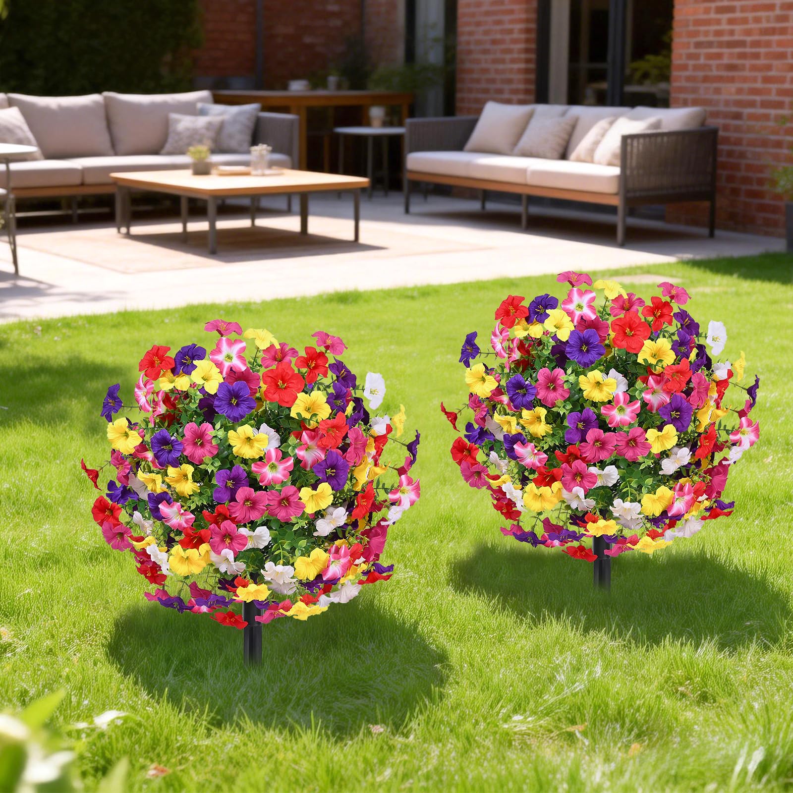 Yastouay two-pack topiary balls ideal for porch or patio decor