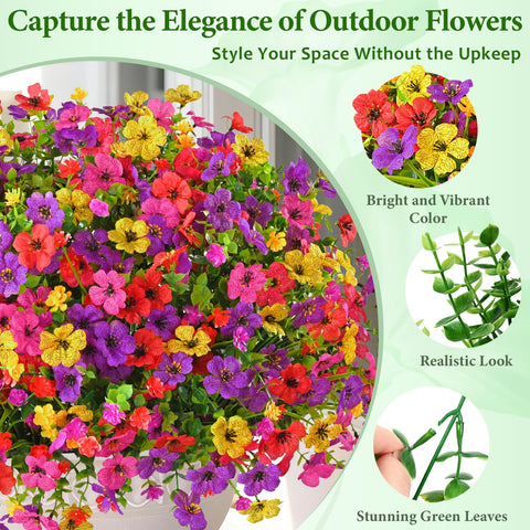 Yastouay UV-resistant flowers retain color in sun and rain