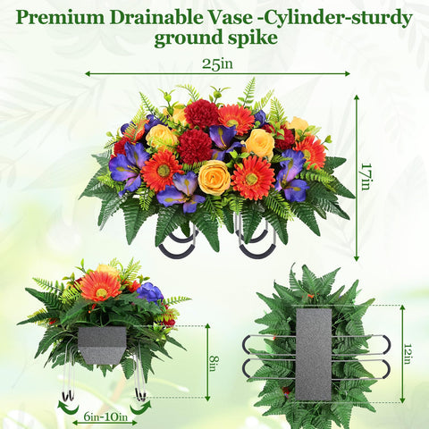 Yastouay UV-resistant memorial flowers endure sunlight for lasting memorial displays.