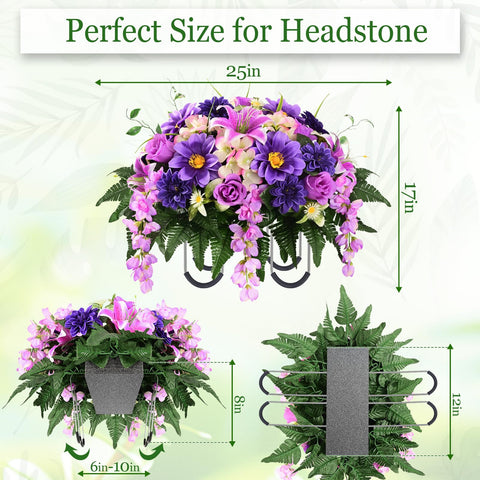 Yastouay weatherproof grave flowers withstand rain and sun with minimal upkeep.