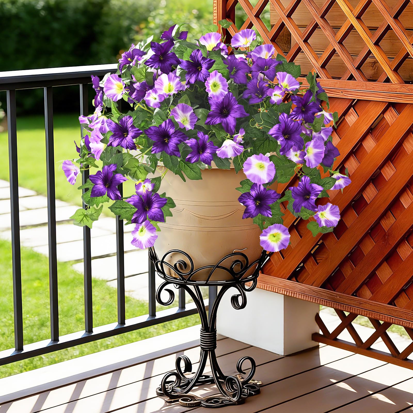 Yastouay window box arrangement petunia blooms enhance seasonal curb appeal.