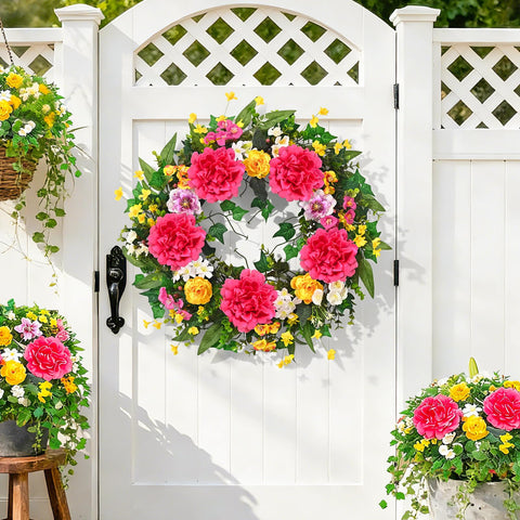 Yastouay wreath includes adhesive hook for easy installation