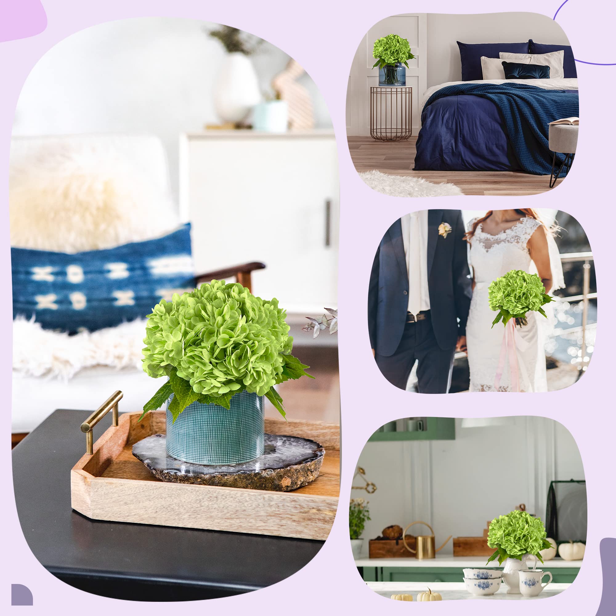 Yatim allergen-friendly hydrangea decor suitable for pollen-sensitive spaces