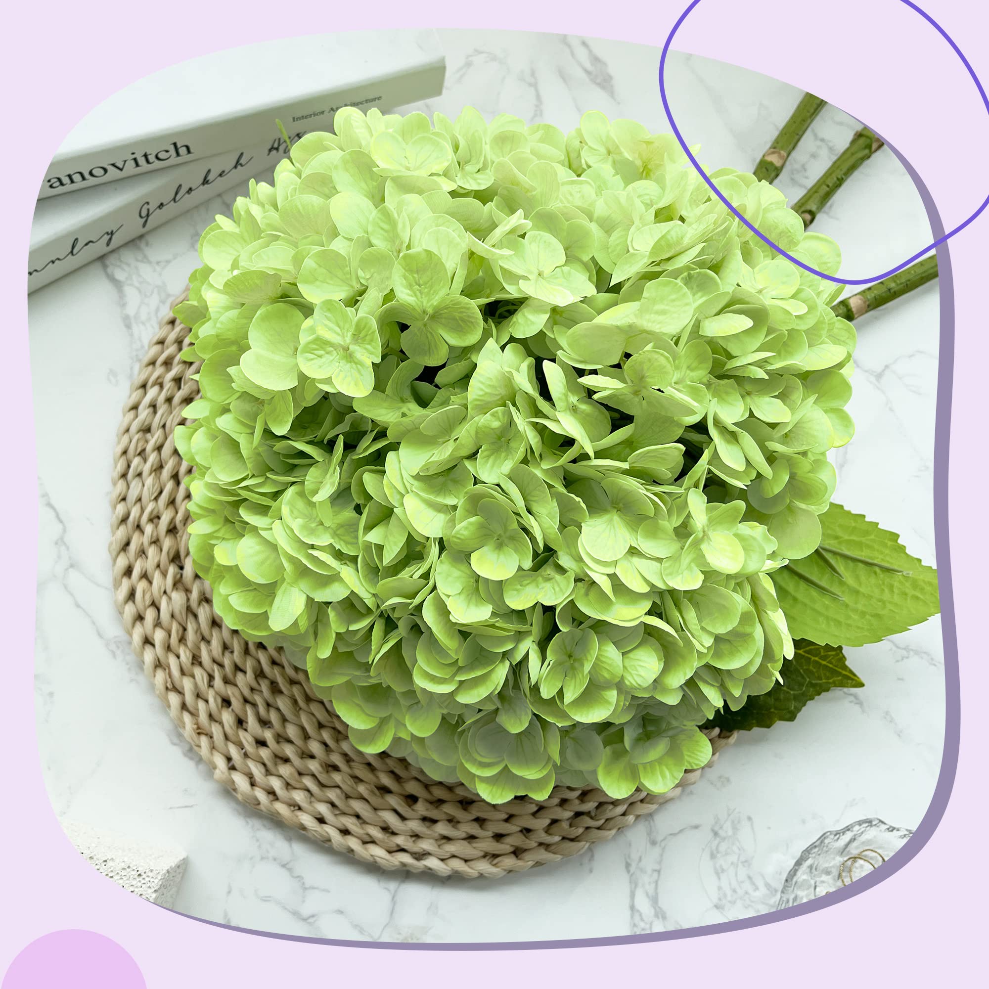 Yatim artificial hydrangea heads pack of 5 ready to arrange
