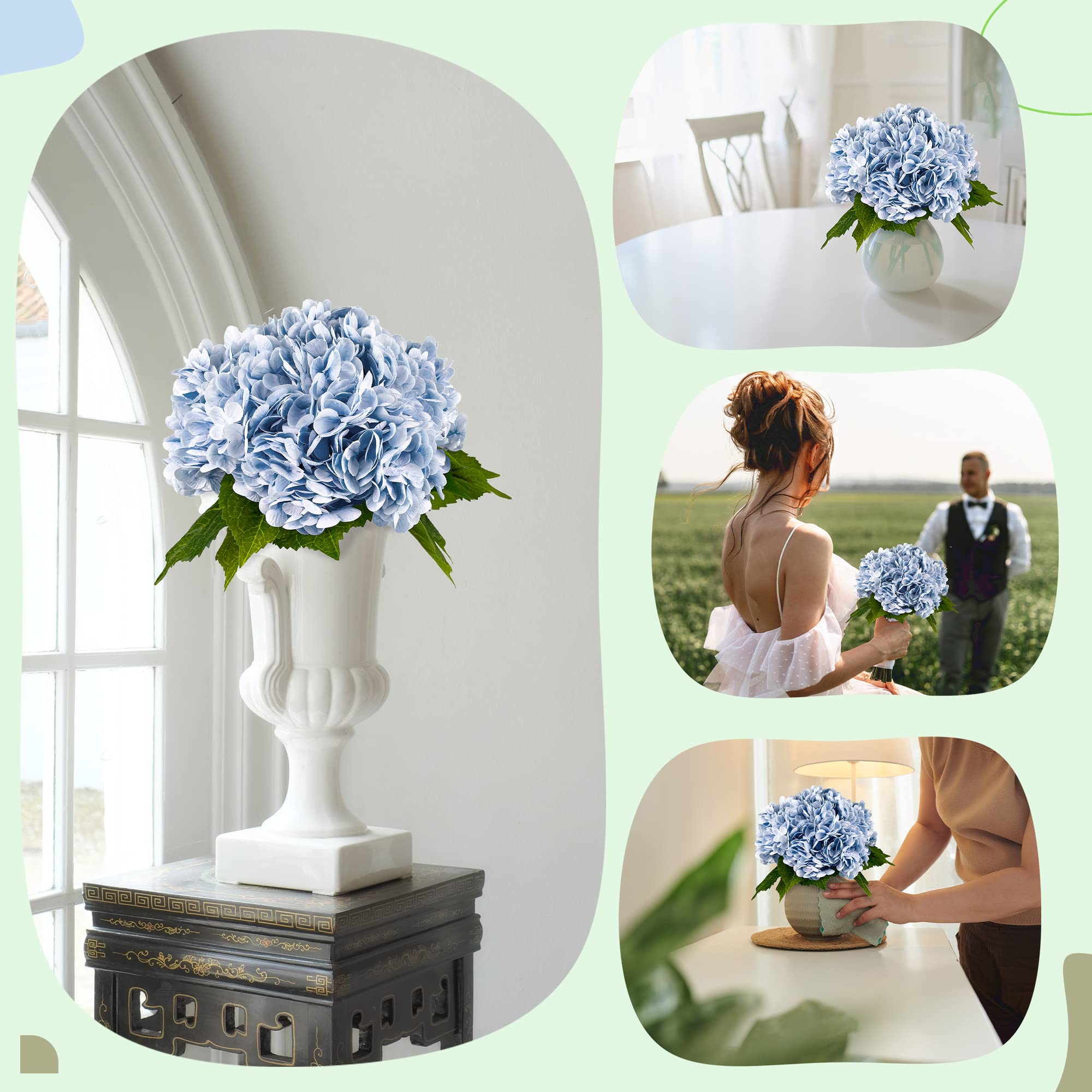 Yatim DIY bouquet option with hydrangea and complementary blooms