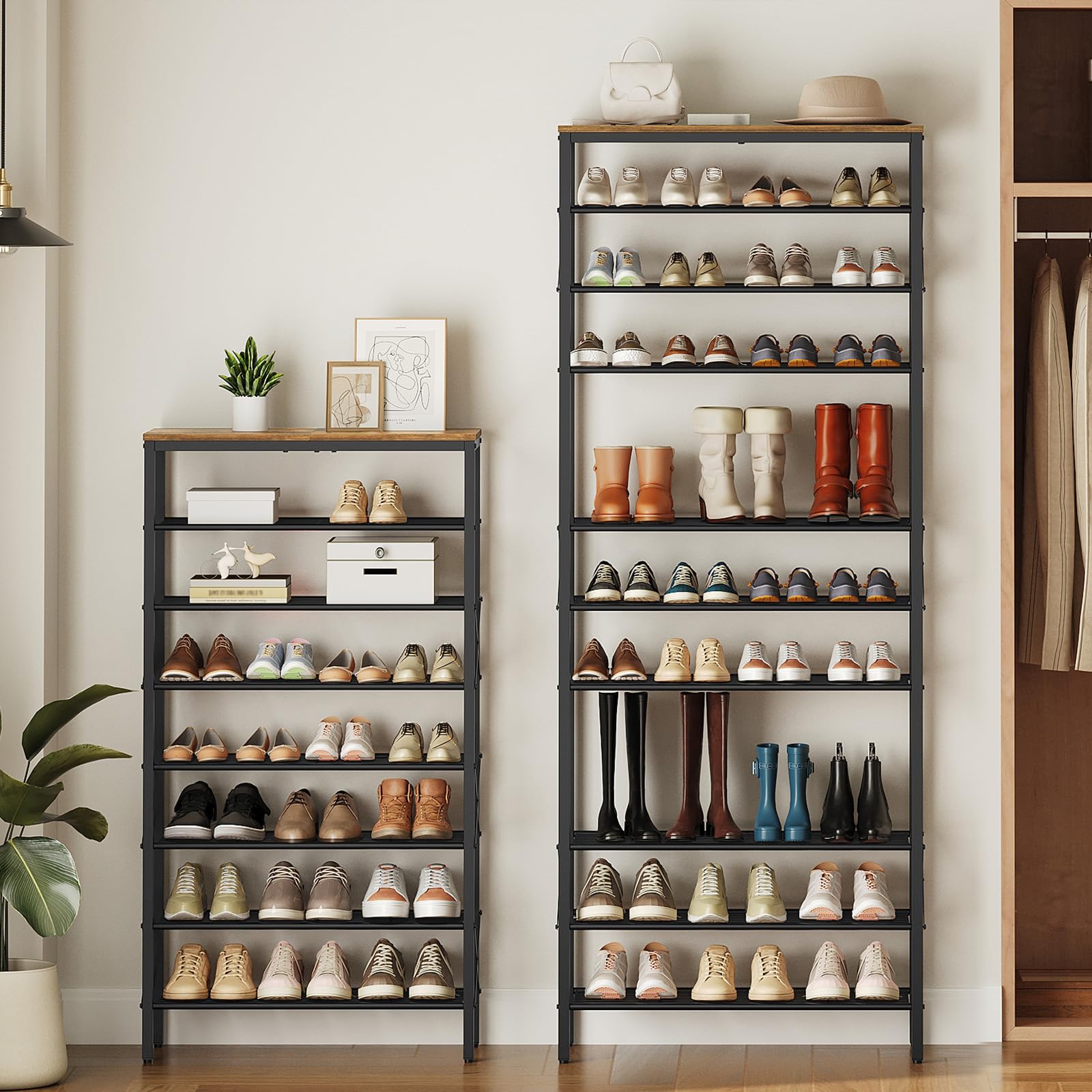 YATINEY rack fits dorm rooms for organized footwear and belongings.