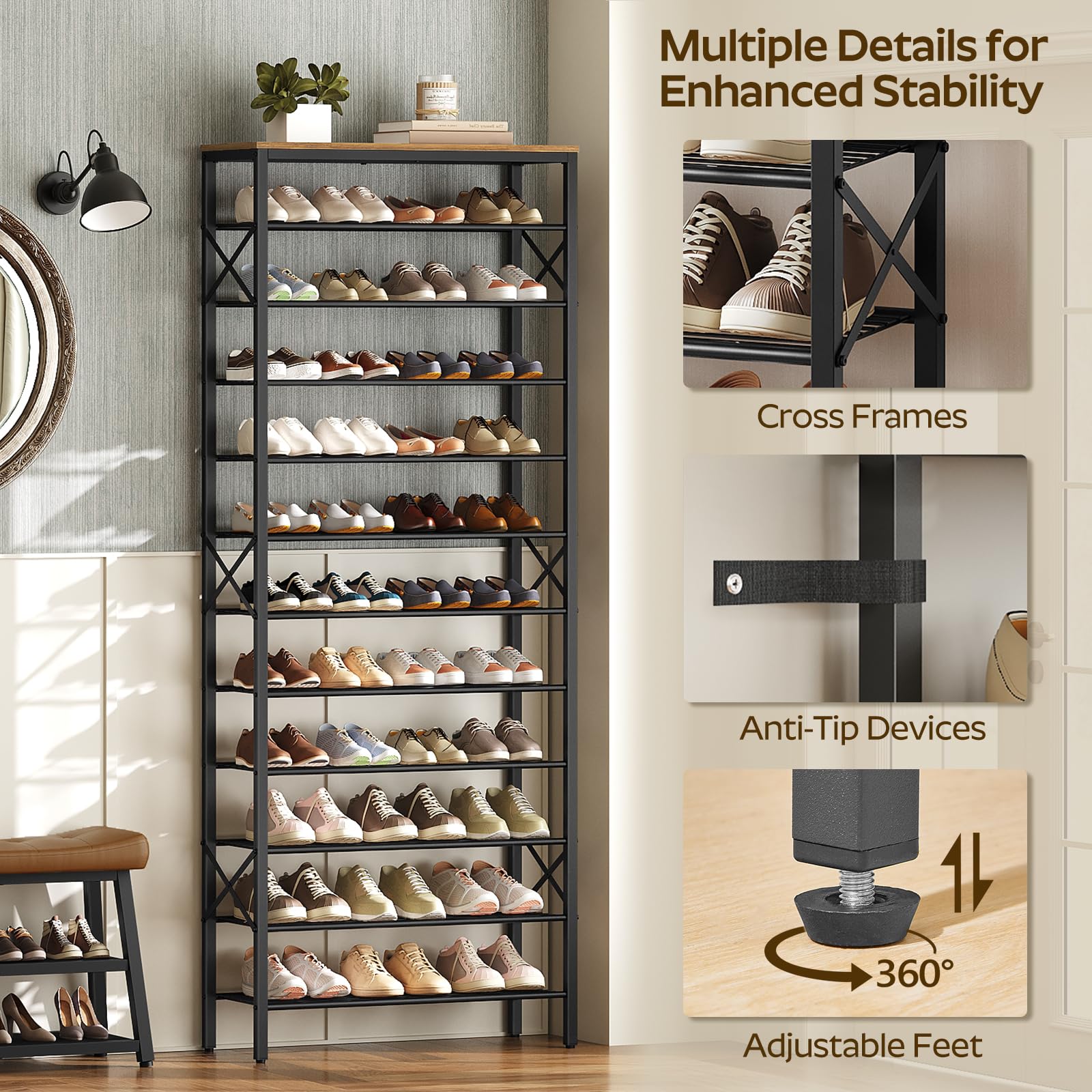 YATINEY rack in living room demonstrates versatile display use.
