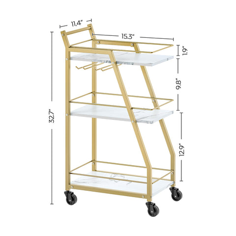 YATINEY bar cart cup holders securely hold goblets during transport