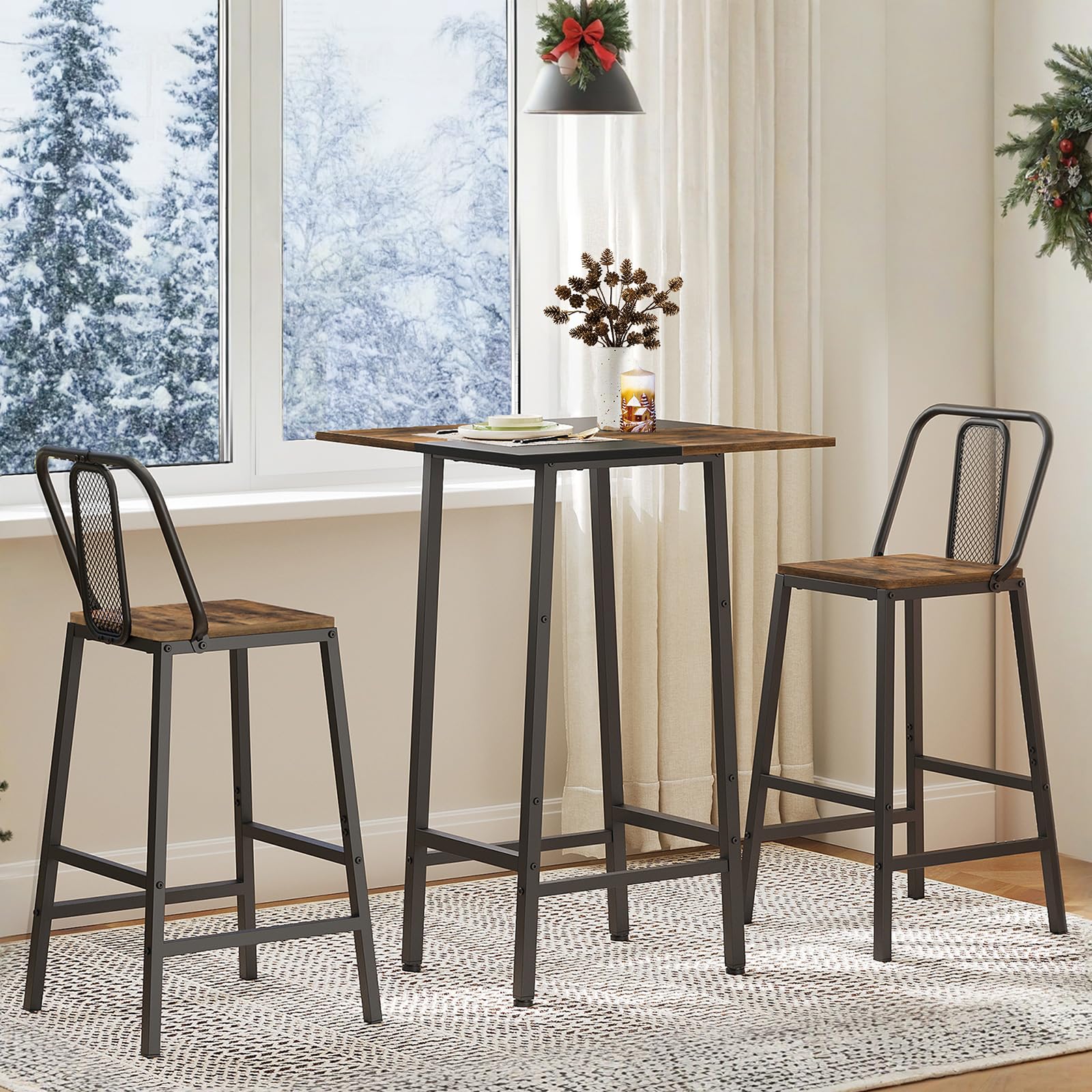 YATINEY bar table in dining room setup enhances small space sociability