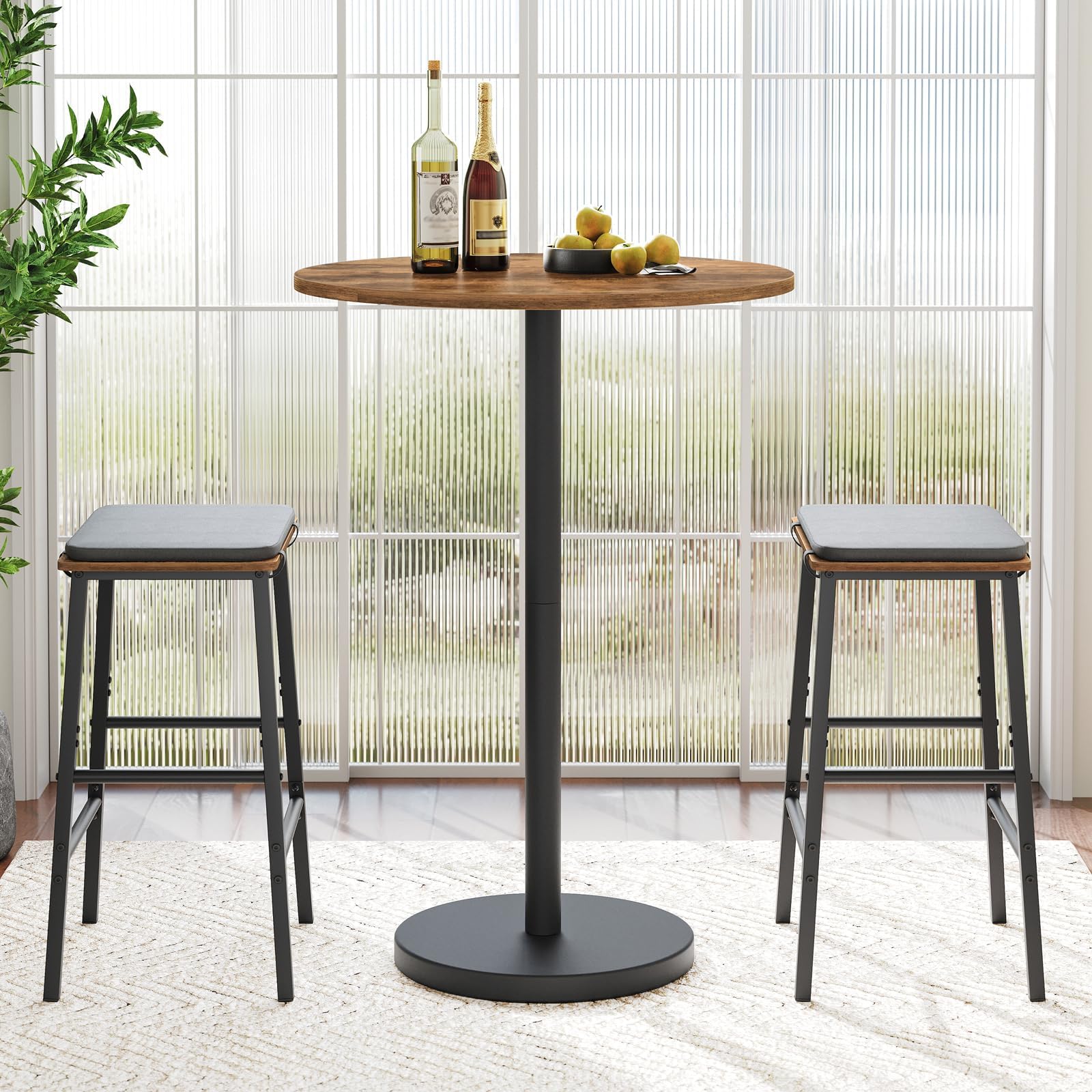 YATINEY bar table at 39.4 inches elevates conversation