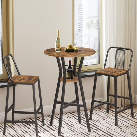 YATINEY bar table two-tier storage highlights handy shelf organization.