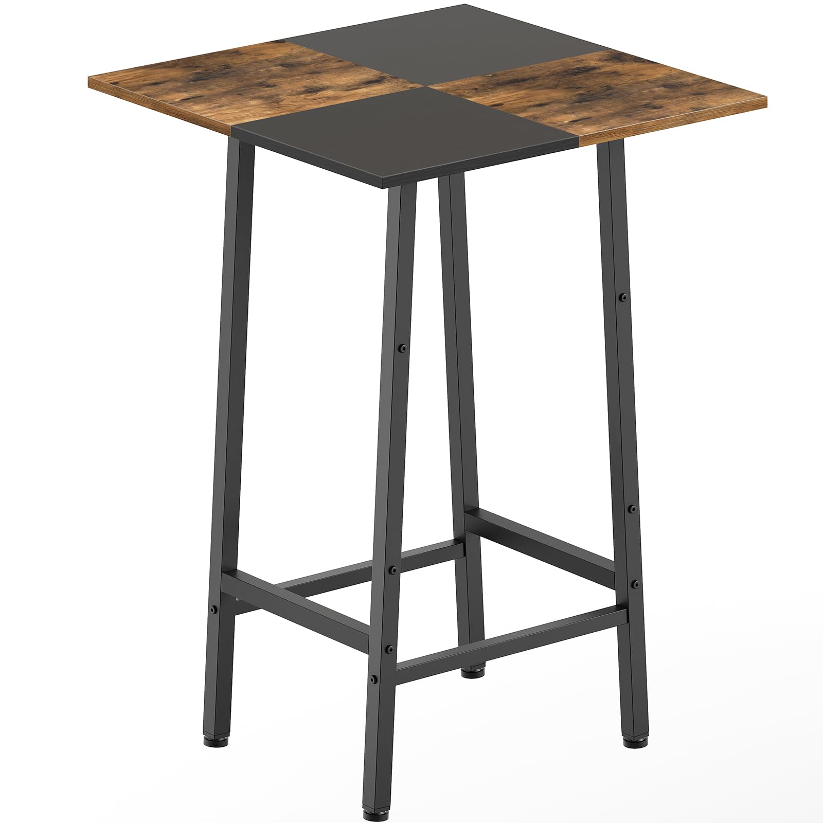 YATINEY bar table with wood top and matte black frame, ideal for compact spaces