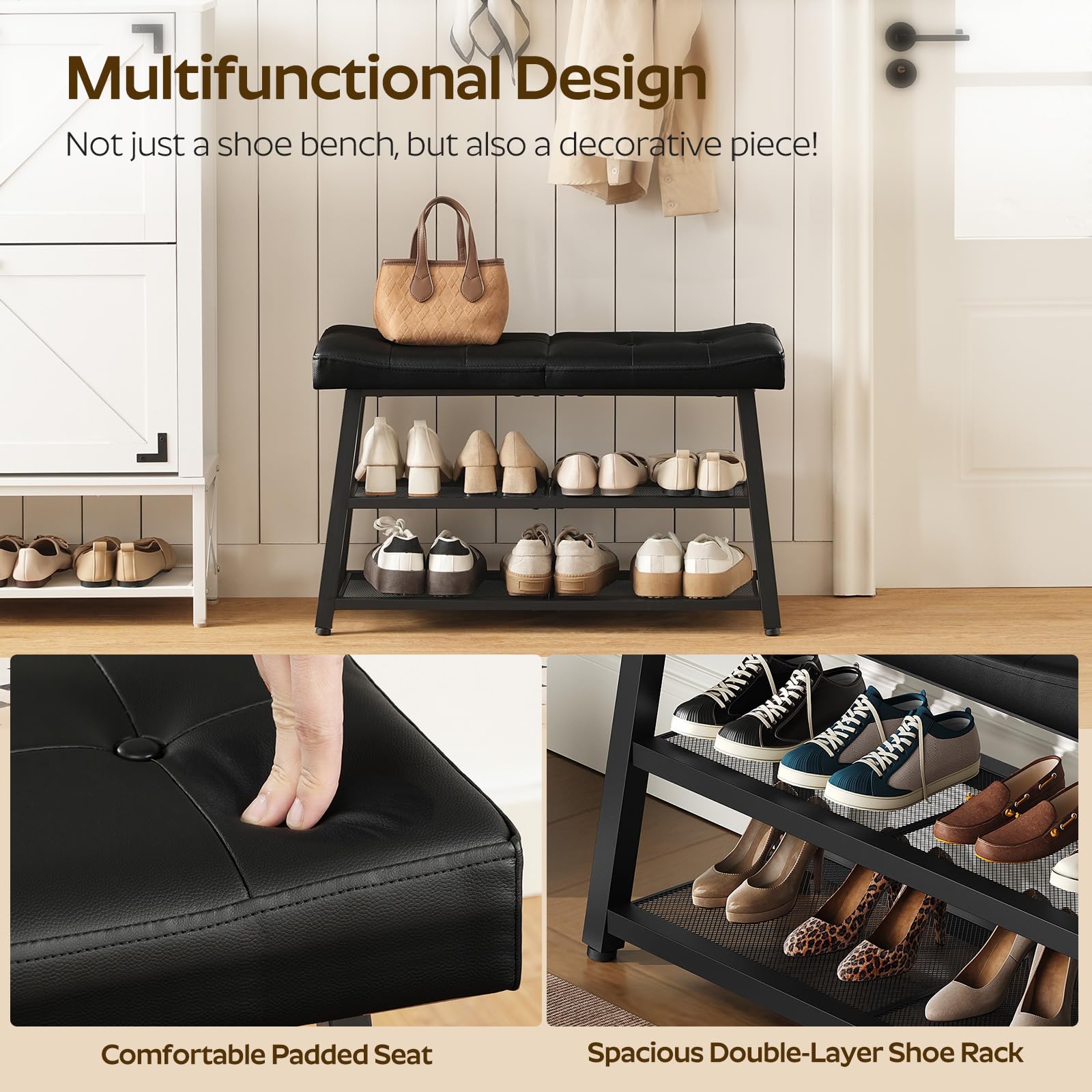 YATINEY bench dimensions fit narrow spaces in entryways