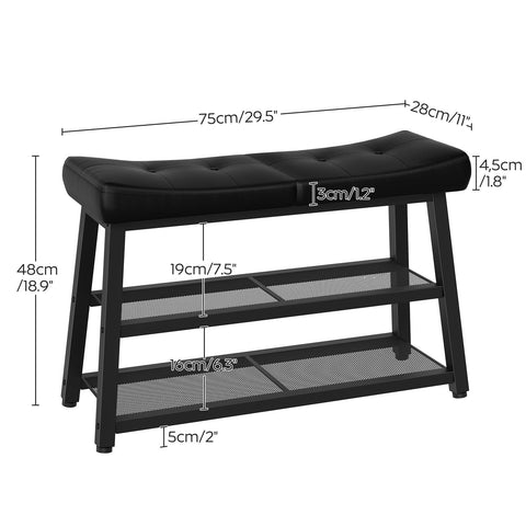 YATINEY black PU leather finish is durable and easy to clean