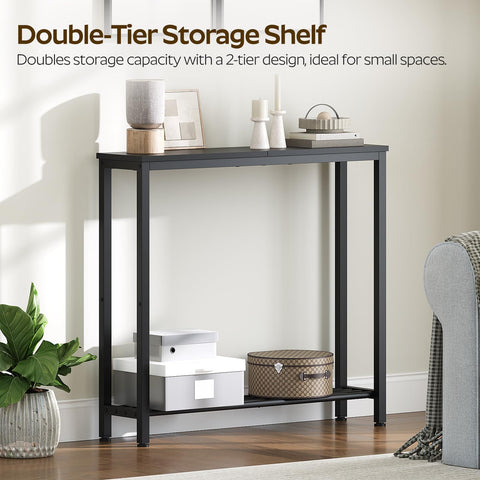 YATINEY industrial-design console table with sturdy frame