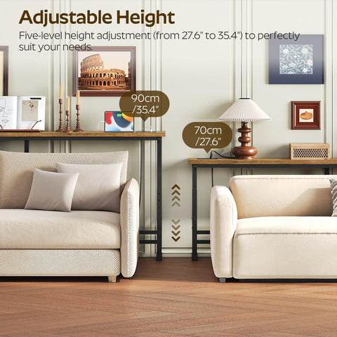 YATINEY console table power outlet for convenient charging.