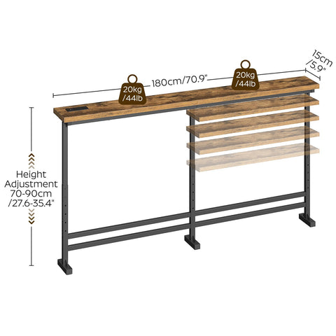 YATINEY rustic black finish adds industrial charm.