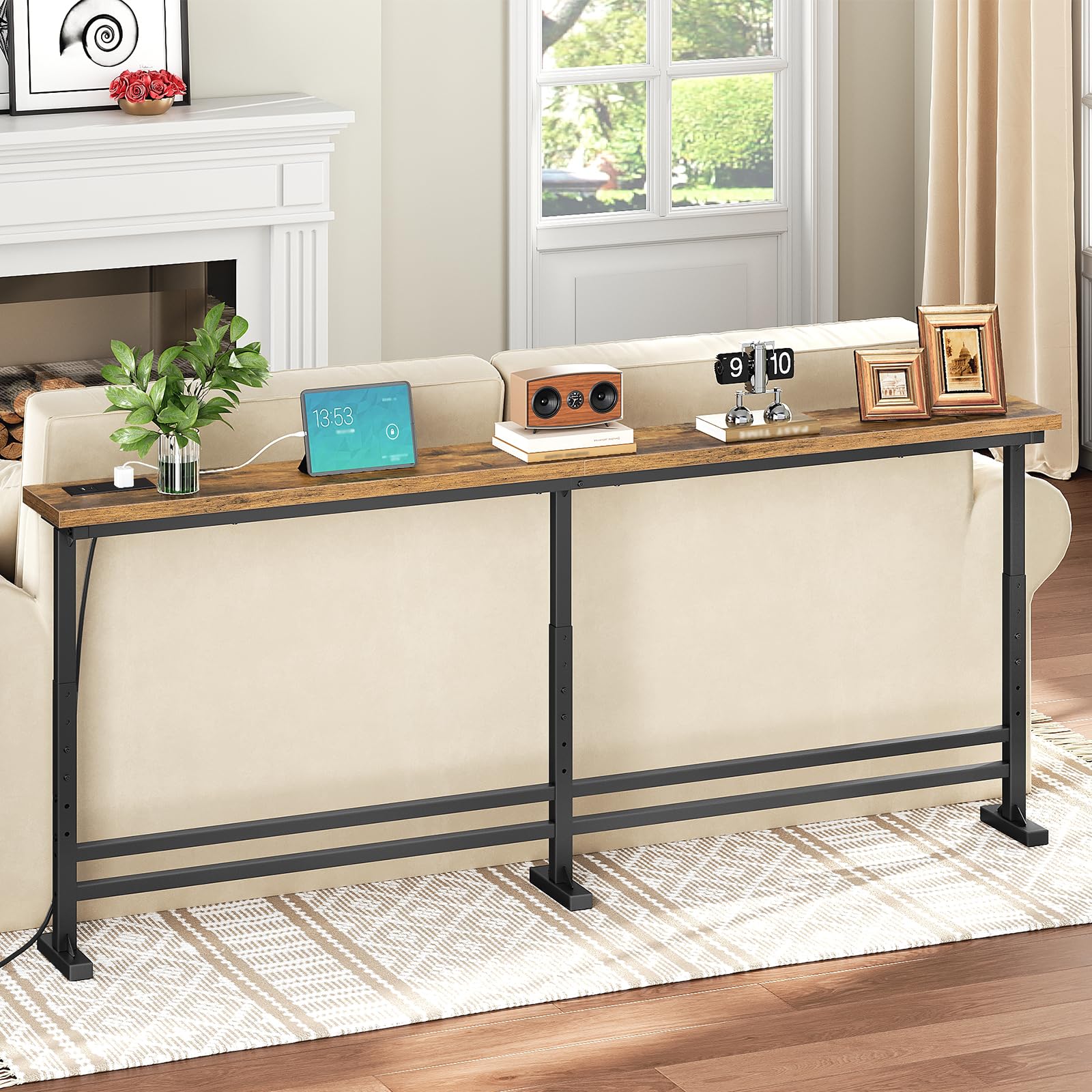 YATINEY slim behind-sofa table fits tight spaces.