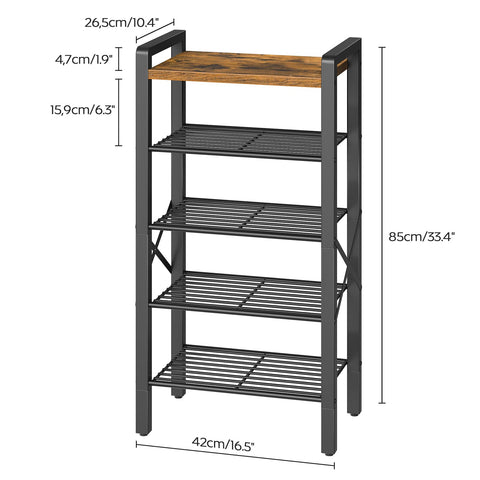 YATINEY entryway shoe rack in use, organized with footwear and decor.