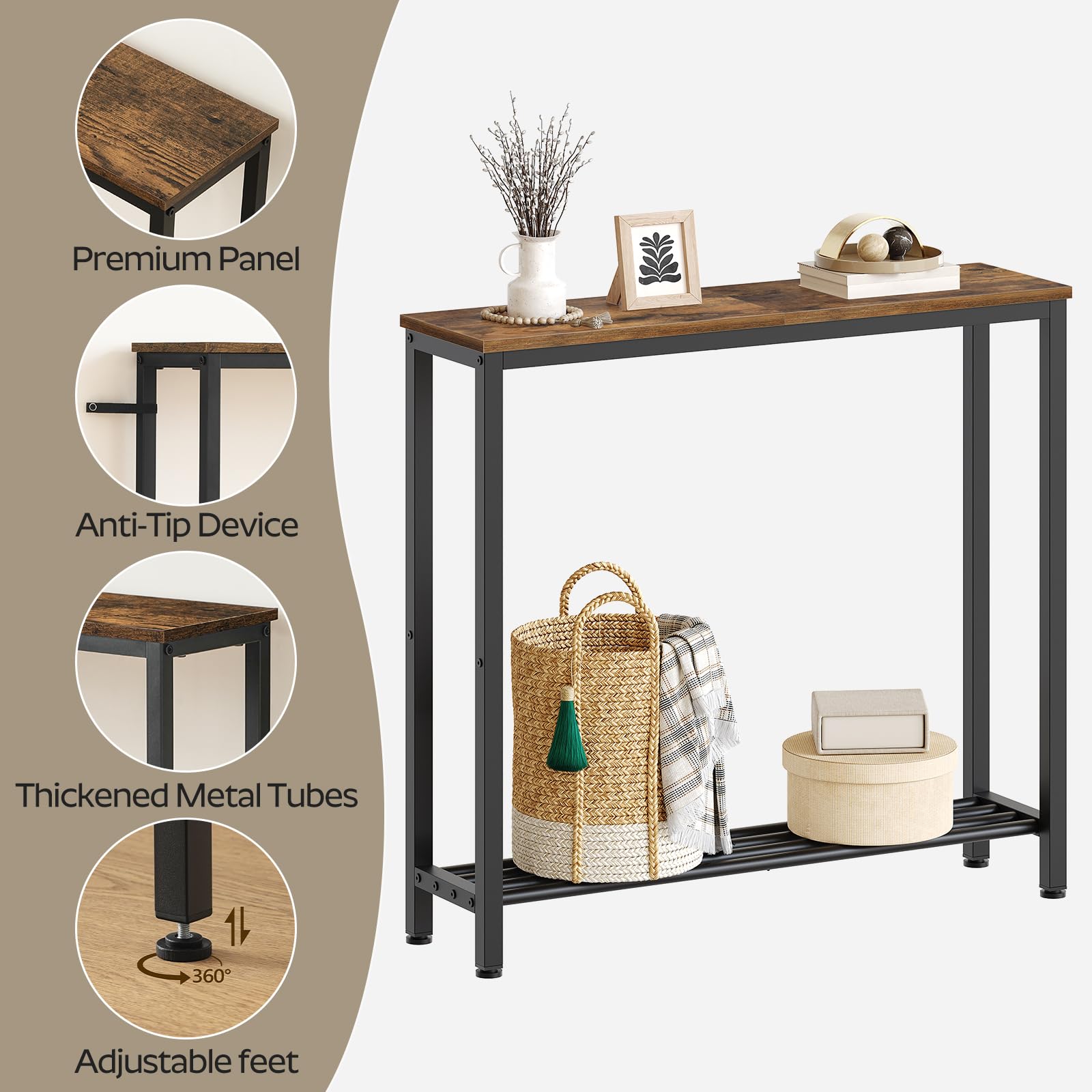 YATINEY assembly instruction kit for the narrow console table