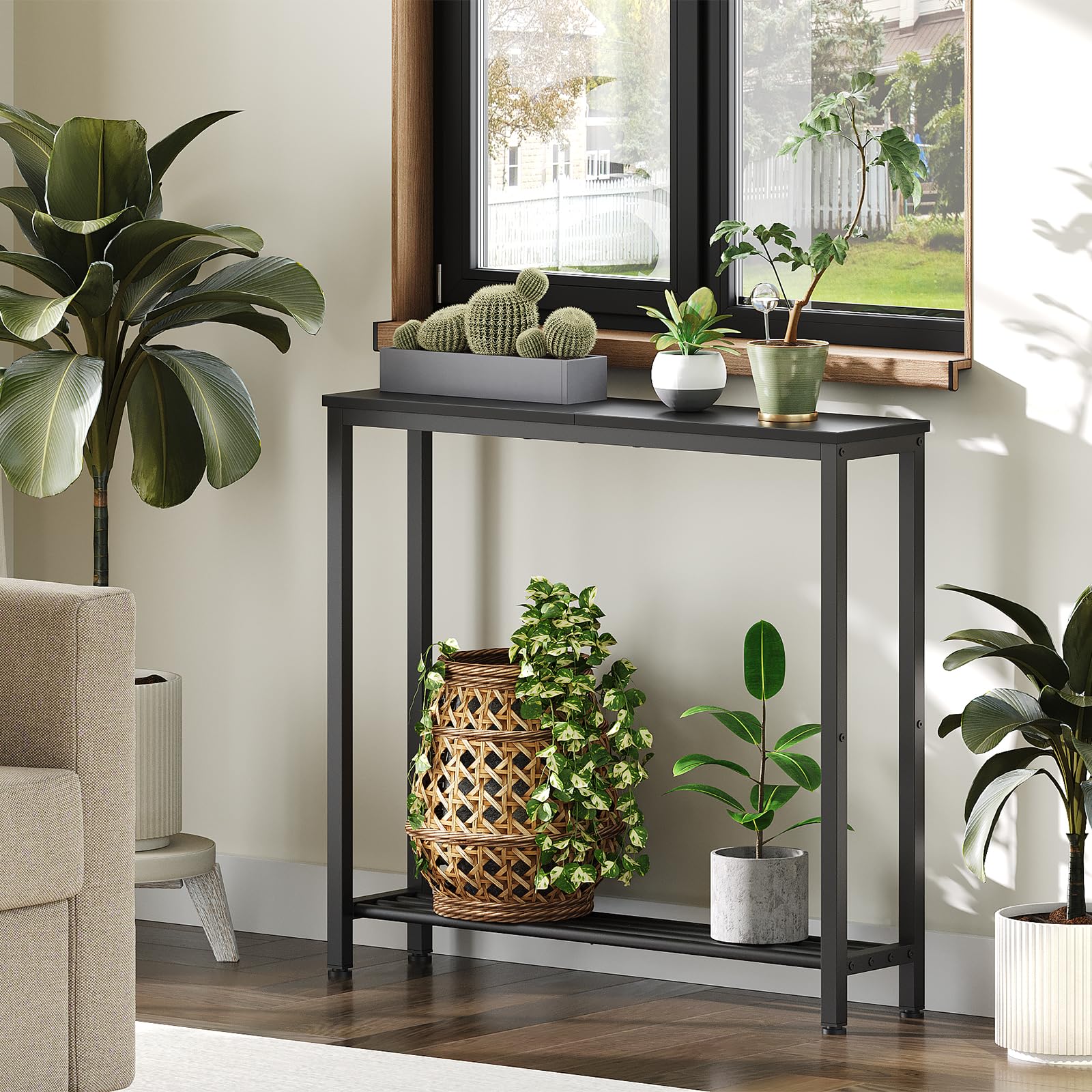 YATINEY slim behind-the-couch table ideal for small living rooms