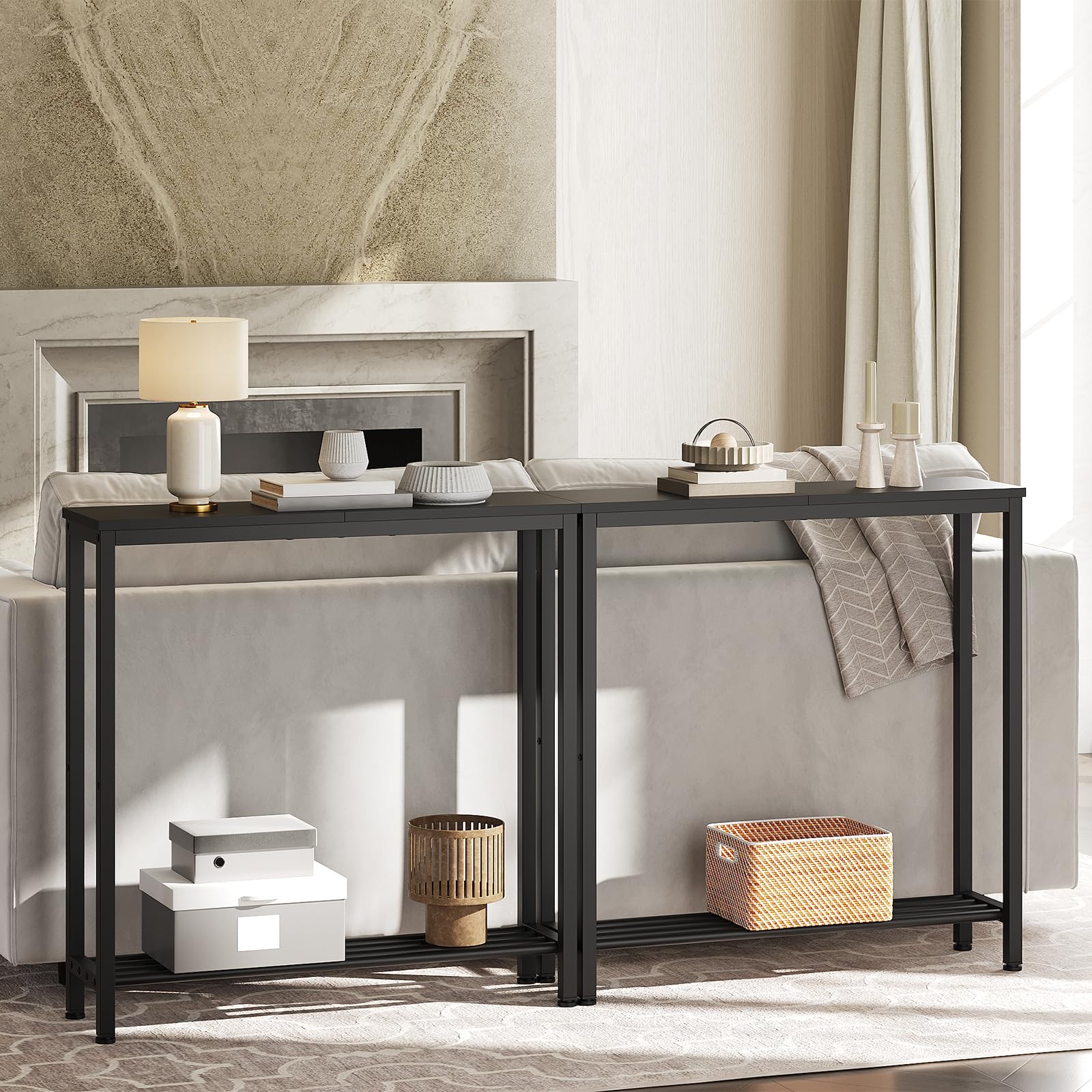 YATINEY console table in foyer emphasizing space-saving design