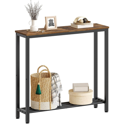 YATINEY narrow console table placed in living room for organized display