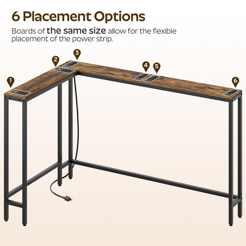 YATINEY L-shaped configuration adapts to sofa gaps and room layout.
