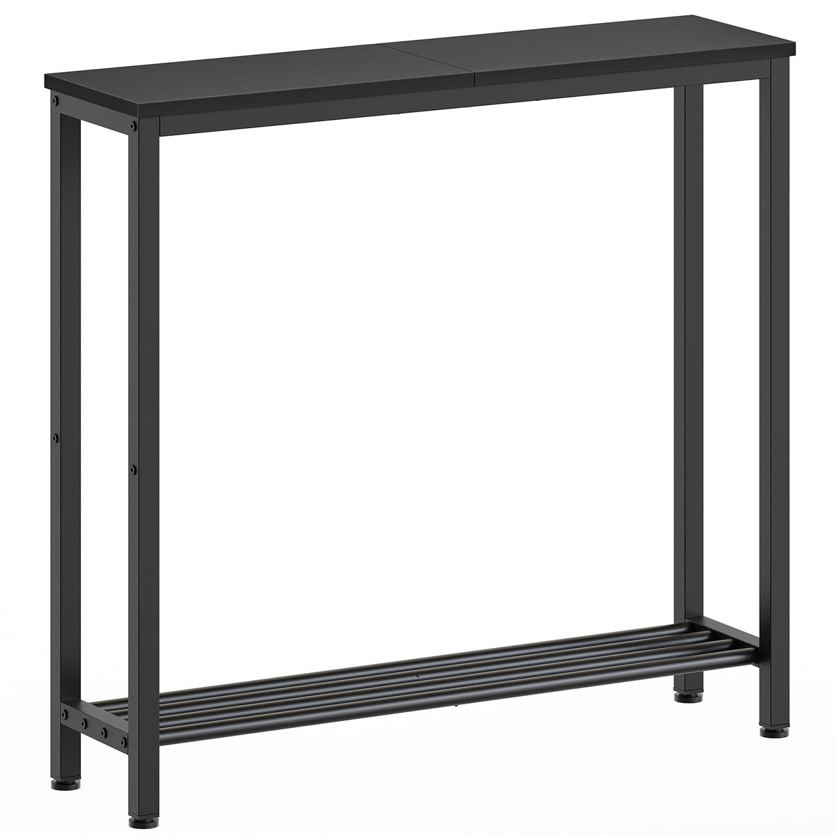 YATINEY narrow console table with two-tier shelves for organized storage
