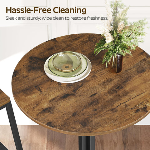 YATINEY round bar table assembly instructions emphasizing quick setup
