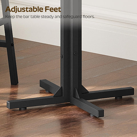 YATINEY round bar table durable particleboard finish resists wear in busy spaces
