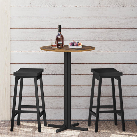 YATINEY round bar table front view with stable four-leg base for reliable use